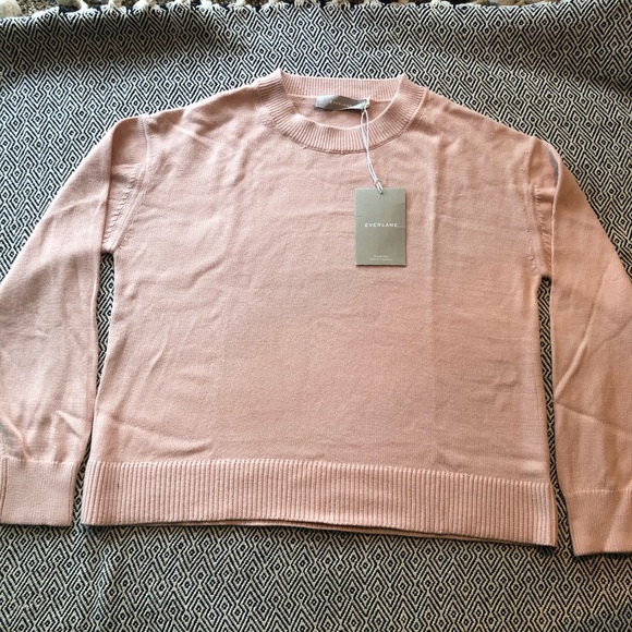 Everlane Sweaters - NWT Everlane pale pink cotton crewneck sweater